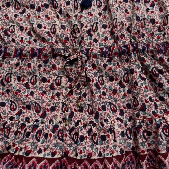 Bell By Alicia Bell Lisa Midi Boho Paisley Dress Sz Small Cotton/Silk - Picture 7 of 9